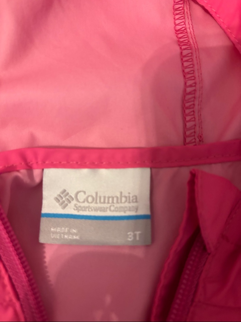 Columbia Kids Hot Pink Hooded Raincoat - Picture 2 of 4